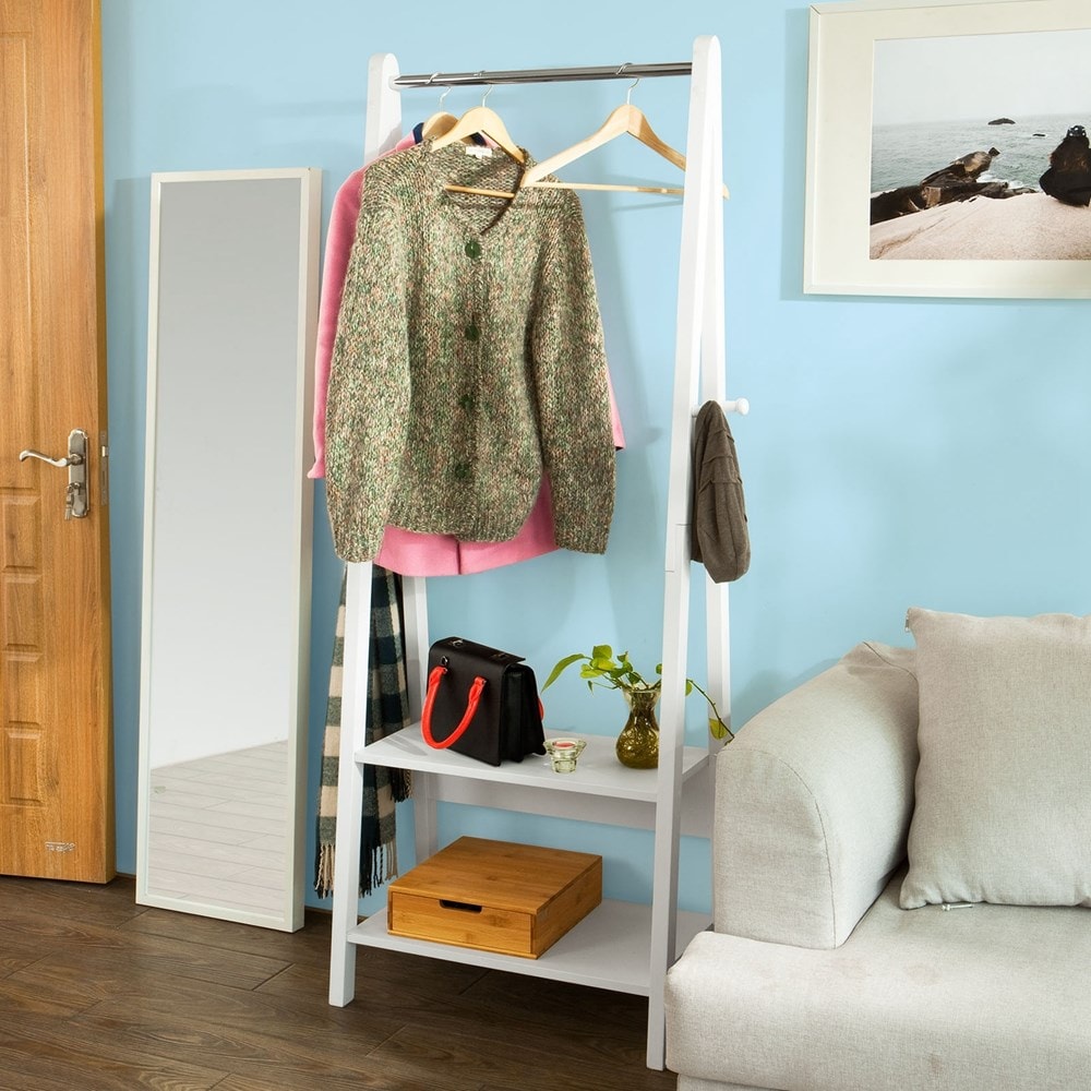 Portant Penderie à Vêtement Porte-Manteau En Métal