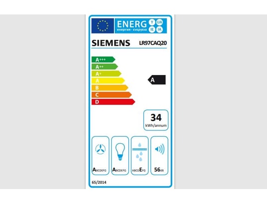 Siemens - hotte de plafond 90cm 798m3/h a+ blanc lr97caq20 - iq500  SIE4242003825655 - Conforama
