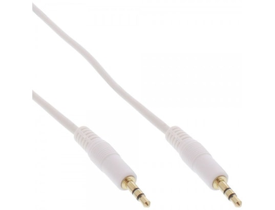 Câble audio InLine® Prise jack stéréo 3,5 mm vers prise blanche / or 2m  INLINE 70950 Pas Cher 