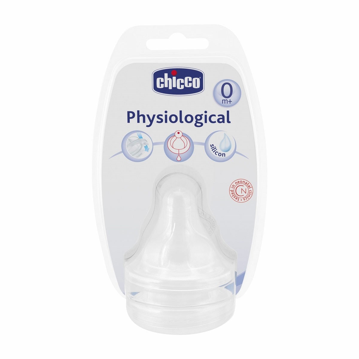 Tétine Physiologique Chicco Anti-hoquet Silicone Flux normal - x2
