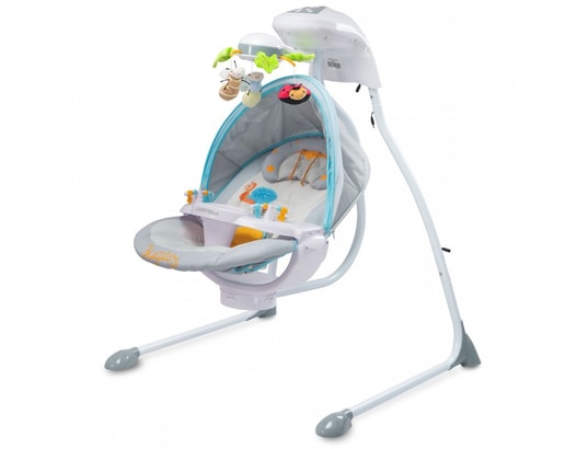 CARETERO - BUGIES Balancelle bébé électrique inclinable rotation à 180° Gris