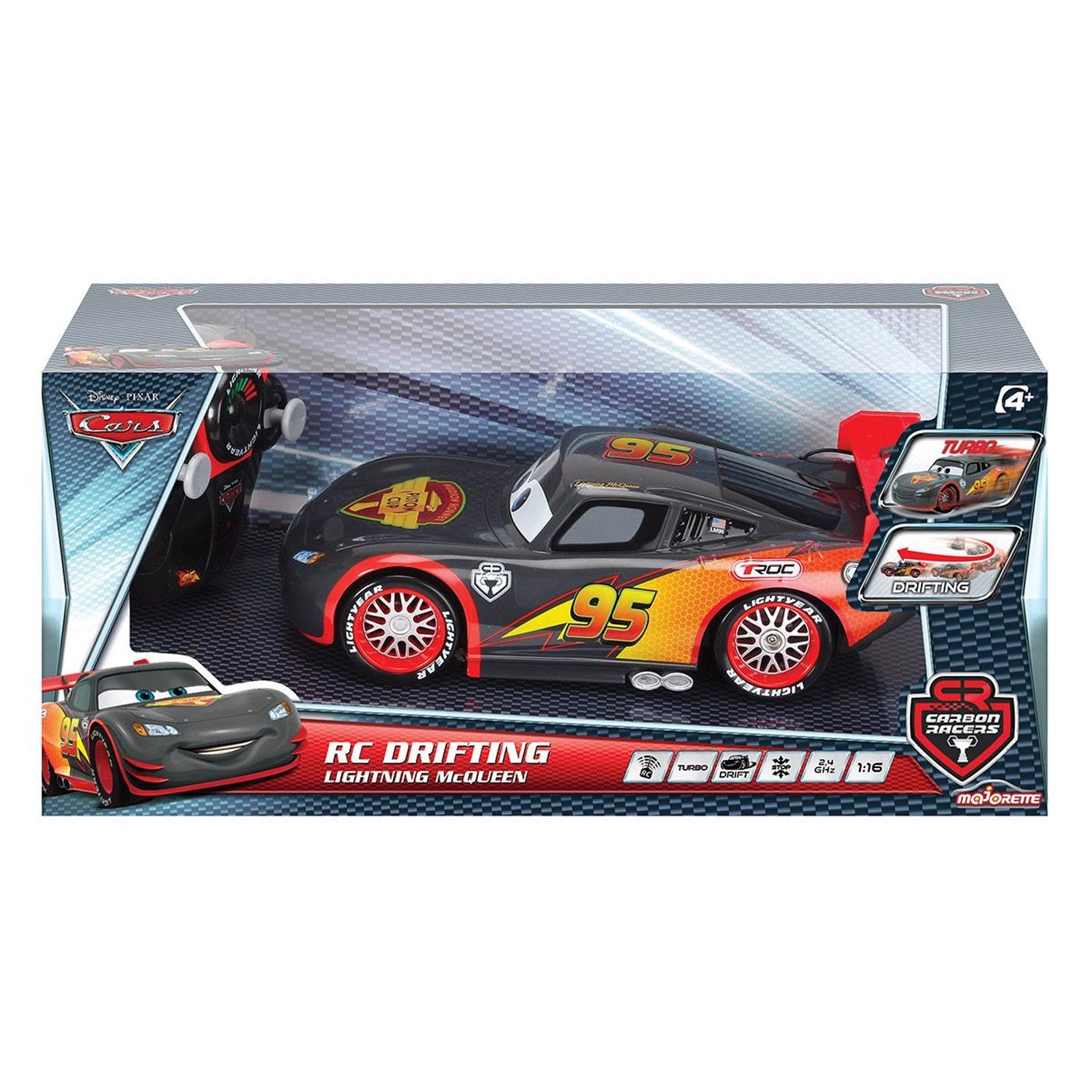 SMOBY - Voiture radiocommandée Cars 3 : Flash McQueen Carbone 1/16