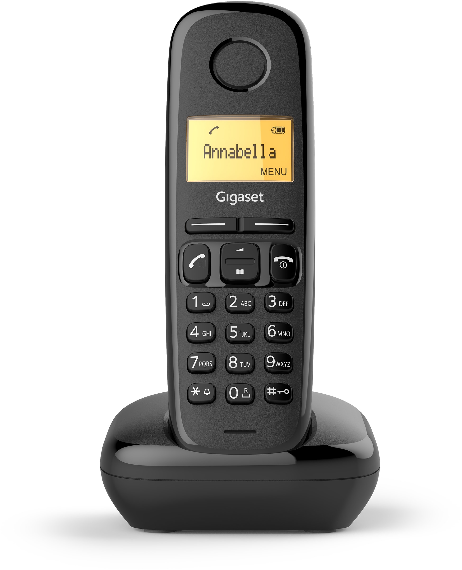 Gigaset AS690A Four - téléphone sans fil + 3 combinés supplémentaires -  avec répondeur - noir