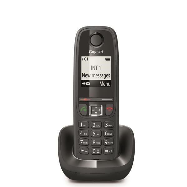 Gigaset AS470 Solo Téléphone fixe sans fil DECT/GAP Noir SIEMENS