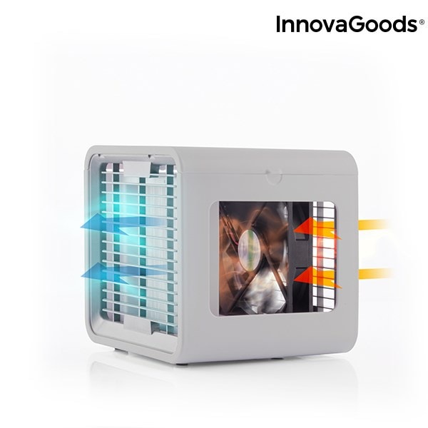MINI CLIMATISEUR ÉVAPORATIF PORTABLE AVEC LED FREEZY CUBE INNOVAGOODS