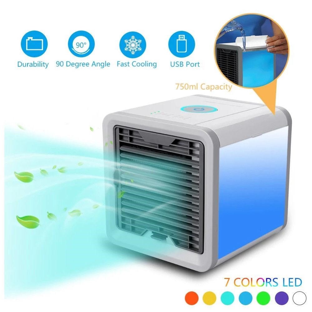 MINI CLIMATISEUR ÉVAPORATIF PORTABLE AVEC LED FREEZY CUBE INNOVAGOODS MA44CA37_MINIU8XAN Pas