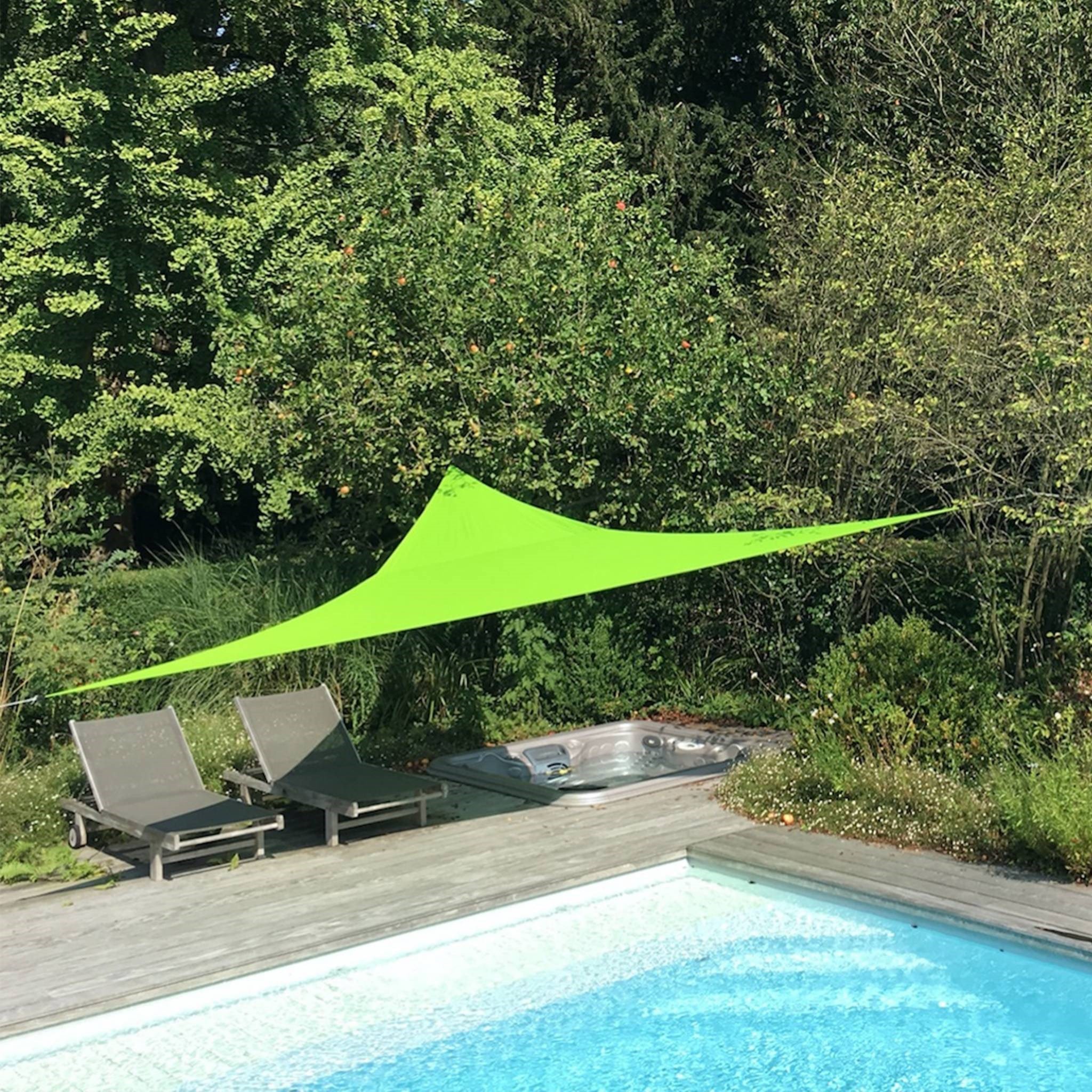 Voile D'ombrage Extérieur En Polyéthylène - Protection UV Pour Jardin, Piscine, Terrasse - Plusieurs Tailles (2x2m, 3x5m, Etc.) - Vert Rafraîchissant