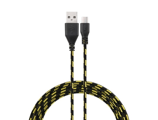 Cable Tresse pour Manette Playstation 4 PS4 3m Universel Chargeur  Connecteur Micro USB Tissu Tisse Lacet