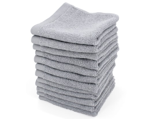 Lot de 12 serviettes invité 30x30 cm ALPHA gris Argent ...