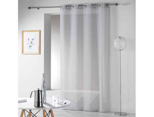 Douceur d 'Intérieur Telma Eyelet, polyester, taupe, 140 x 240 cm