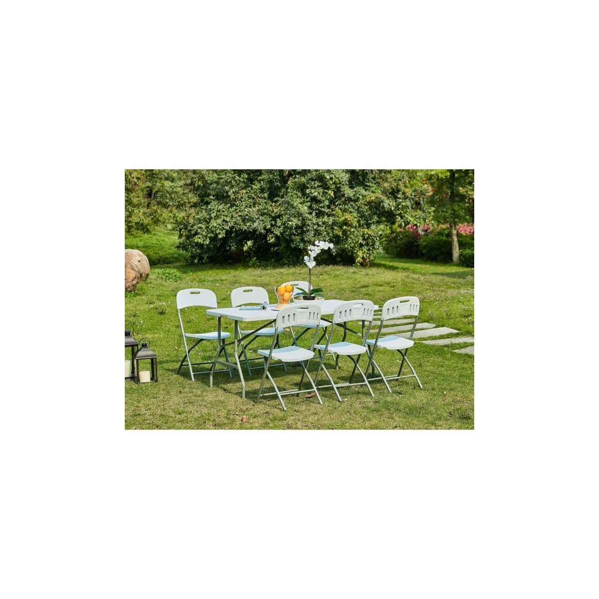 Sans Marque - Table pliante - 180 cm - 8 personnes - plastique