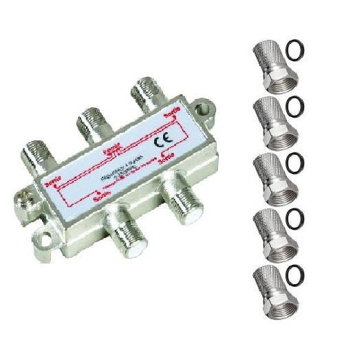 GO153 - Omelcom Répartiteur TV coaxial - 6 sorties GO153 - Omelcom Répartiteur TV coaxial - 6 sorties