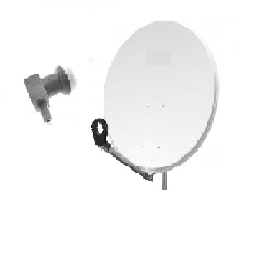 Parabole Satellite Acier Blanche 80cm + LNB 0.1dB Single Cahors idéal Astra Eutelsat Fiche