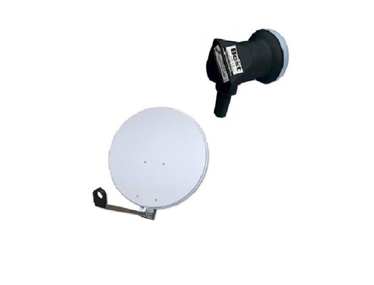 HDSAT Pack Parabole Satellite Acier 60c LNB Single Récepteur