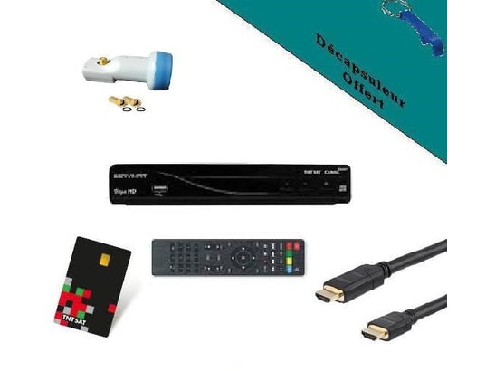 Pack Servimat Vega 3 Décodeur Satellite Hd Carte Tntsat Câble 12v Hdmi Ir à Prix