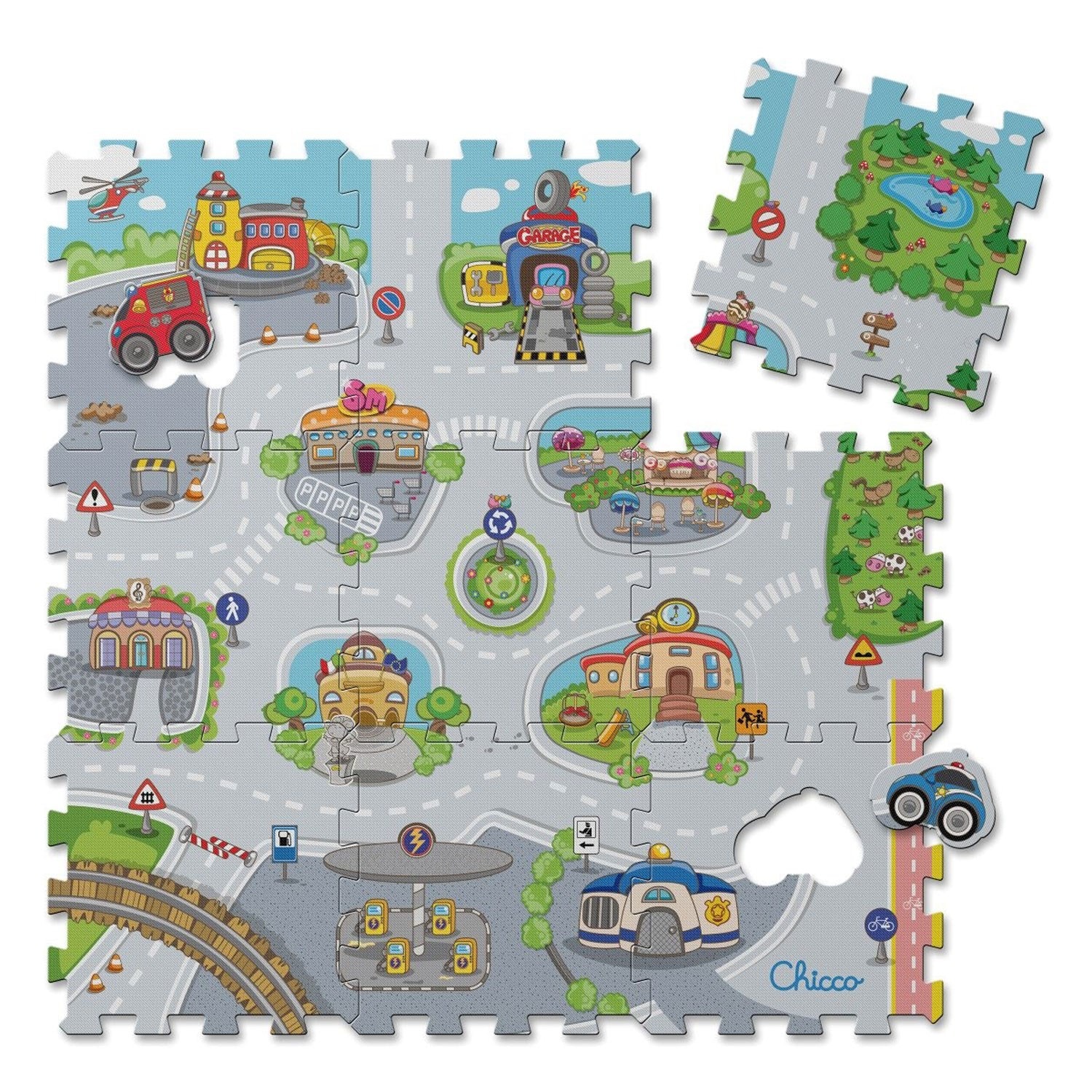 Tapis puzzle mousse chiffres de 9 pieces, jouets 1er age