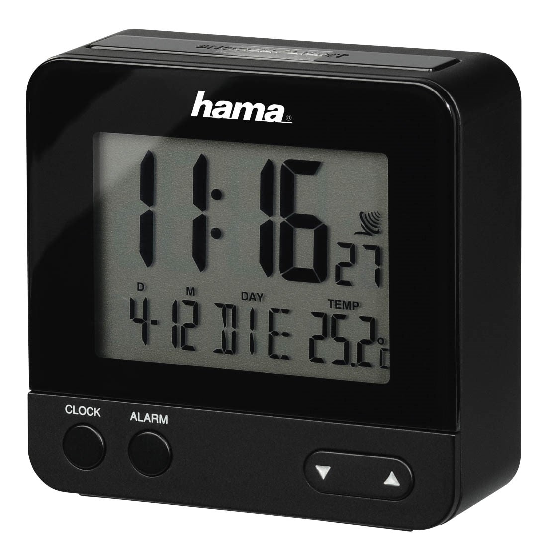 Acheter en ligne HAMA Réveil radio-piloté Black Line S (Argent, Noir) à  bons prix et en toute sécurité 