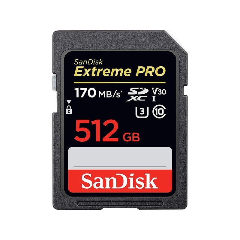 SANDISK Extreme Pro SDXC 512 Go 90/170 Mo/s V30 U3 SANDISK Pas Cher 