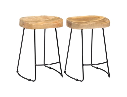 ICAVERNE Icaverne Tabourets et chaises de bar Admirable Tabourets de bar Gavin 2 pcs 46x38x52cm Bois de manguier solide ICAV247836 ICAVERNE Icaverne Tabourets et chaises de bar Admirable Tabourets de bar Gavin 2 pcs 46x38x52cm Bois de manguier solide ICAV247836