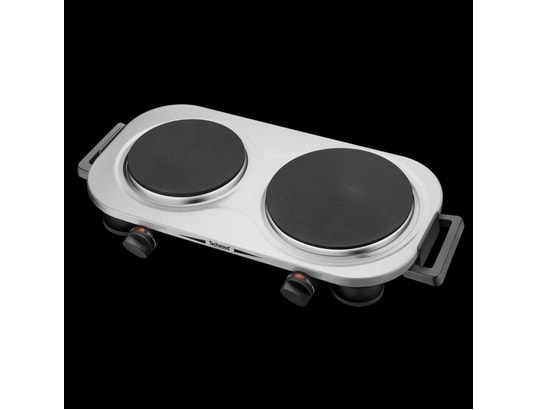 Plaque De Cuisson Électrique Double 2 Zones - Infrarouge, 6 Niveaux (2500W), Pour Toutes Casseroles (Noir) - 4
