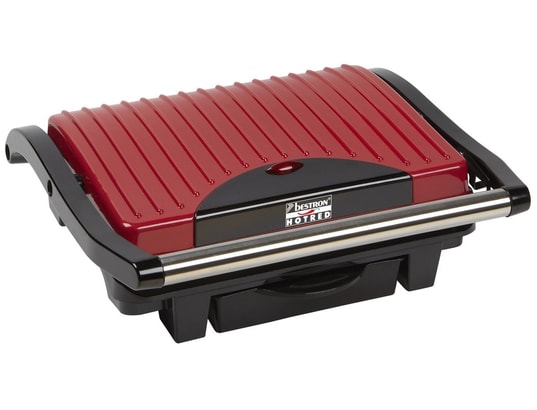 Gril Panini Électrique 1800 W, Machine à Panini Avec Plaque Émaillée Plate De 22x23 Cm, Appareil à Sandwich En Inox, Avec Poignée Et Contrôle De La Température, Pour Hamburger, Steak, Cuisine
