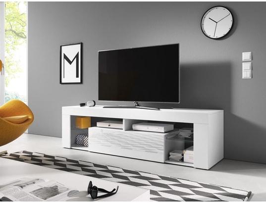 Everest Meuble Tv Blanc Mat Blanc Brillant Vivaldi Ma 54ca487ever Cws2d Pas Cher Ubaldi Com