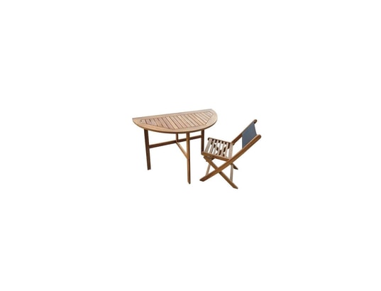 Ensemble Table 2 Personnes Et 2 Chaises Noumea En Eucalyptus 100