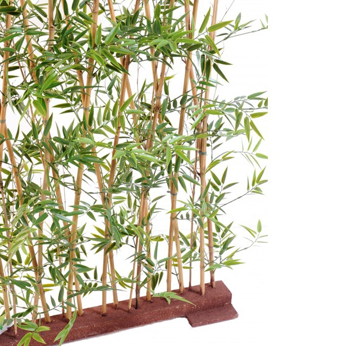 Plante artificielle haute gamme Spécial extérieur/ Haie artificielle BAMBOU  coloris vert - Dim : 160 x 35 x 110 cm PEGANE Pas Cher - UBALDI.com