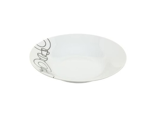 Assiettes Creuses En Porcelaine Blanc 22cm - Lot De 6, Modernes Et Polyvalentes