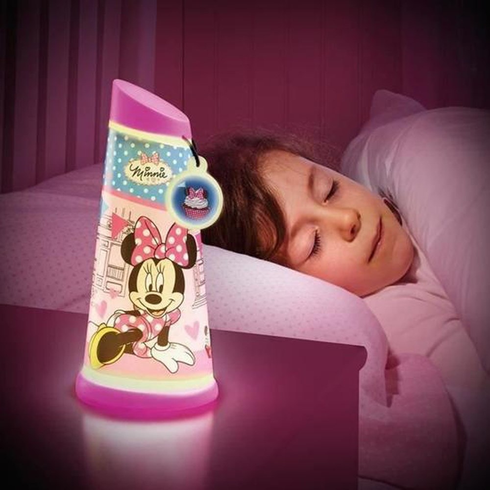 Veilleuse lampe torche nomade rose Minnie Mouse Disney