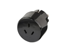 ADAPTATEUR ELECTRIQUE 16 MALE AMERICAIN + TERRE vers FEMELLE EURO VOYAGE  Chine et Australie WTA6