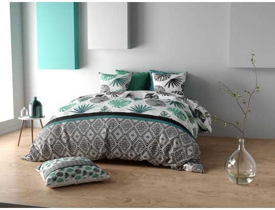 240 x 260 cm Parure de Couette 100/% Coton 57 Fils Iris