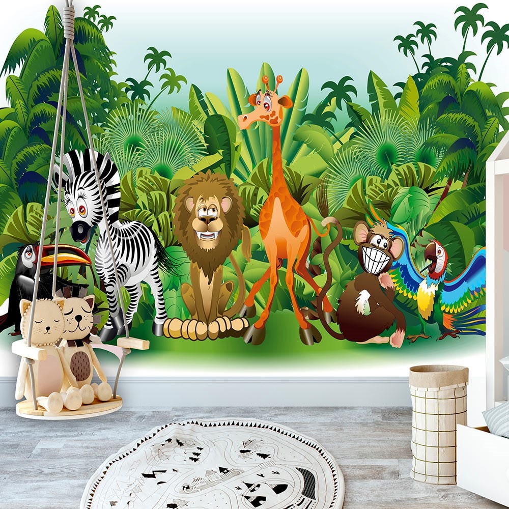 350x245 Papier peint Pour enfants Admirable Jungle Animals ICAVERNE MA