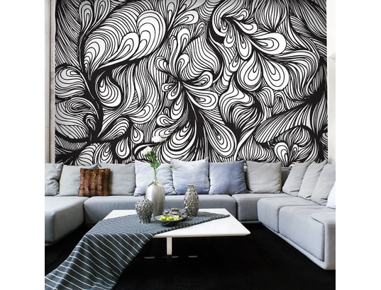 200x154 Papier peint Ornements Fonds et Dessins Admirable Noir et blanc