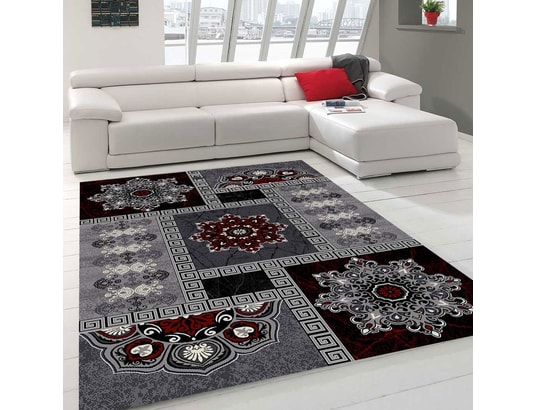 Tapis Grand Dimensions Geolaucia Rouge 80 X 150 Cm Tapis De Salon