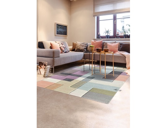 Tapis Moderne Et Pastel Pour Salon Lumlom Vert Rose Jaune Beige