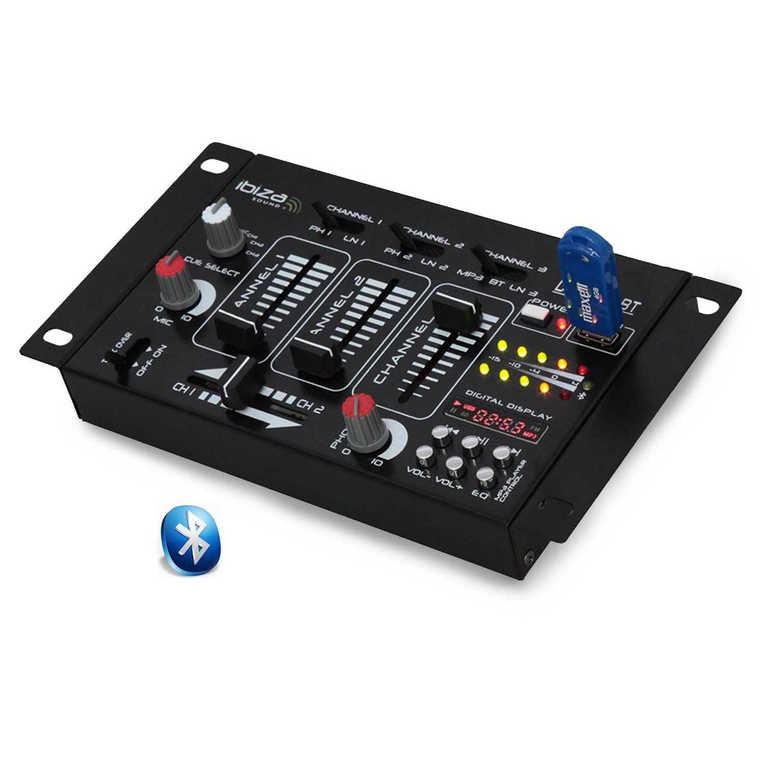 PACK SONO Complet 4000W PRO DJ MAX-215 4x38cm + Ampli AX 3000W + Power  Dynamics PDX350 Double Lecteur CD USB + Câbles GEMINI