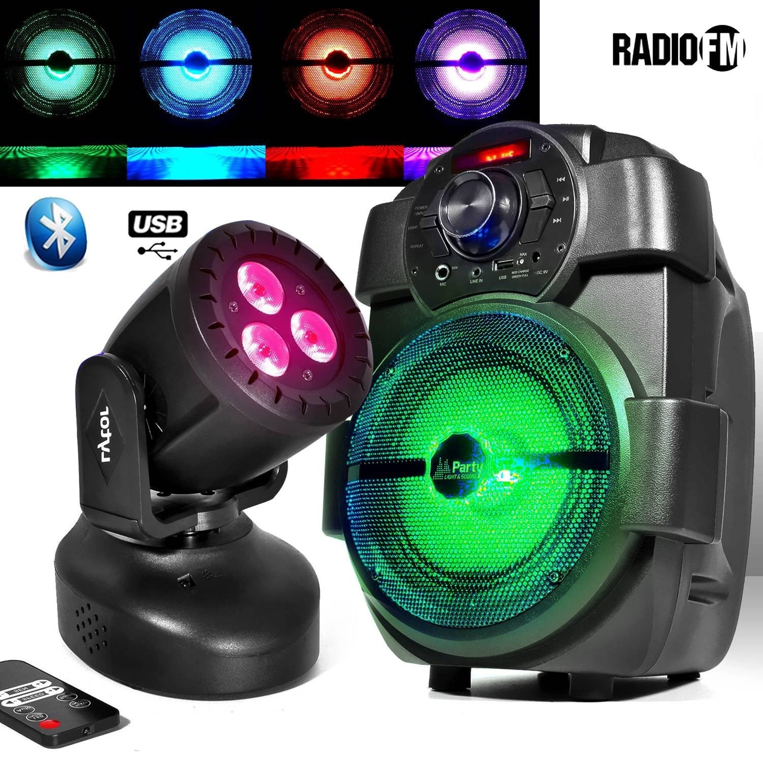 ENCEINTE PARTY KARAOKE 180W portable Batterie HANDY180 avec USB