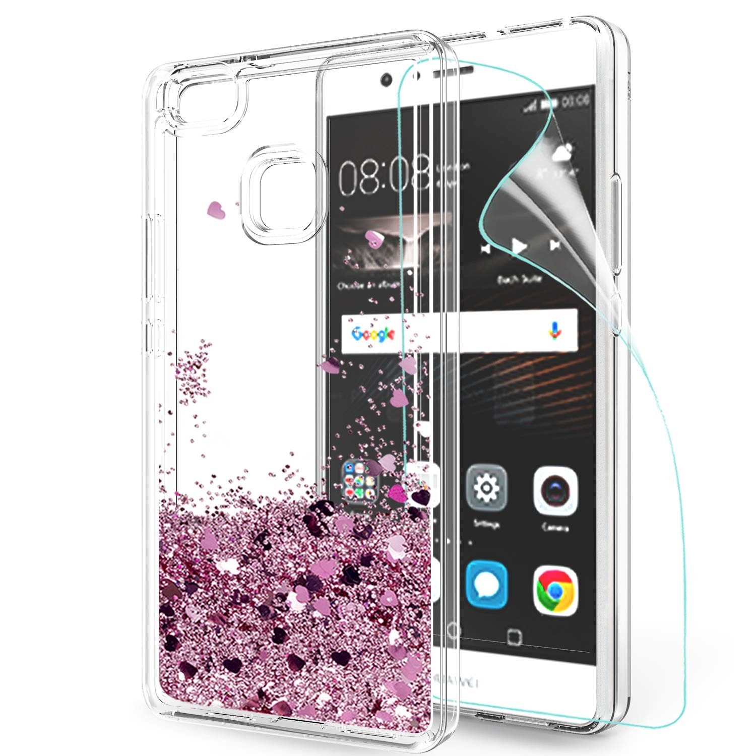 Kit Protection Honor X5 2023 / X6 / X8 - Coque étui + Verre Trempé Anti-espion - Noir