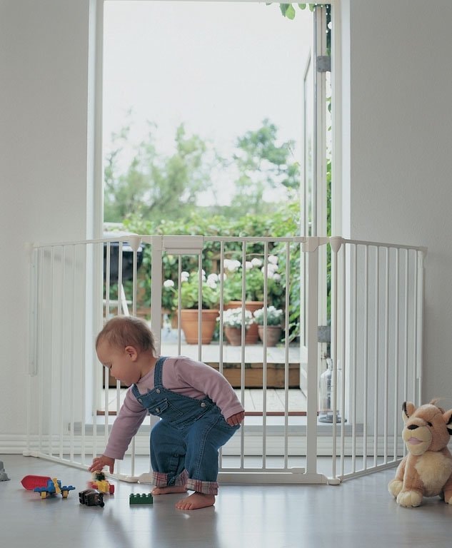 Baby Dan Barrière sécurité enfant escalier/porte Premier, 4 extensions,  blanc