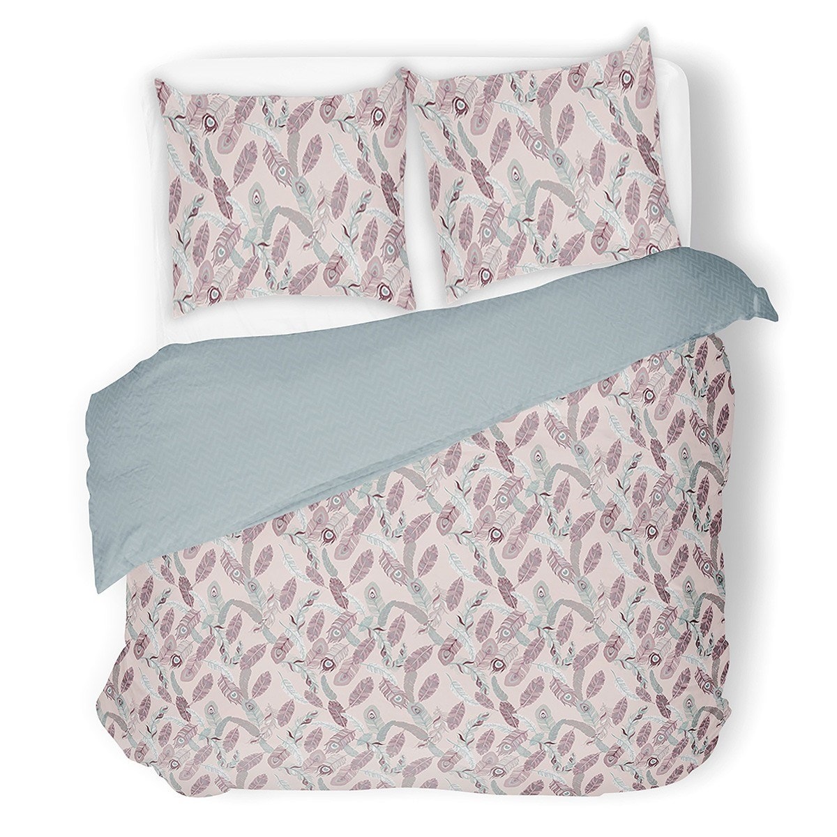 Housse de couette 220x240 Plume + 2 taies 100% coton 57 fils ATMOSPHERA