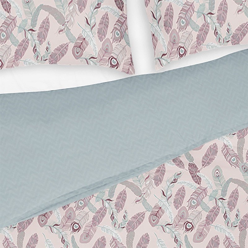 Housse de couette 220x240 Plume + 2 taies 100% coton 57 fils ATMOSPHERA