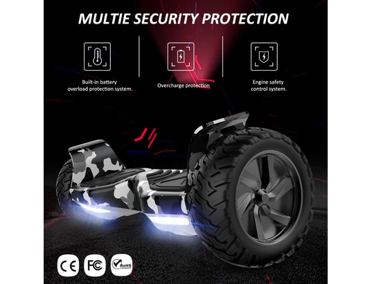 Hoverboard Tout Terrain 8.5, hoverboard Hummer SUV, Fonction Bluetooth et  APP, Self Balance Scooter 700W EVERCROSS EDA-YLK-HM2-hip-ly-app-KT-blue