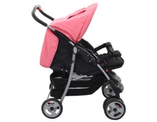 poussette bebe rose leopard