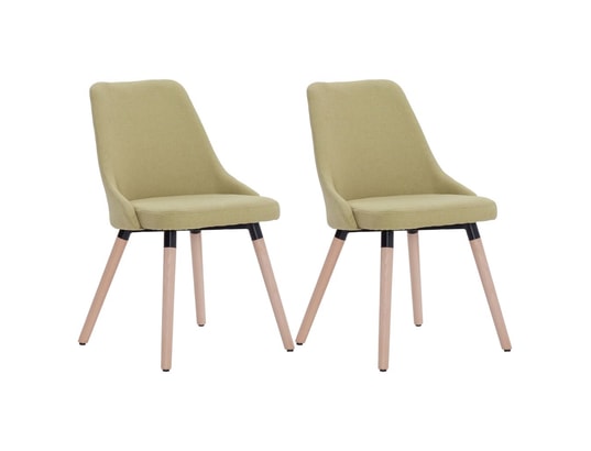 ICAVERNE Icaverne Chaises de cuisine serie Chaises de salle à manger 2 pcs Vert Tissu MA 22CA493ICAV ZG15K ICAVERNE Icaverne Chaises de cuisine serie Chaises de salle à manger 2 pcs Vert Tissu MA 22CA493ICAV ZG15K