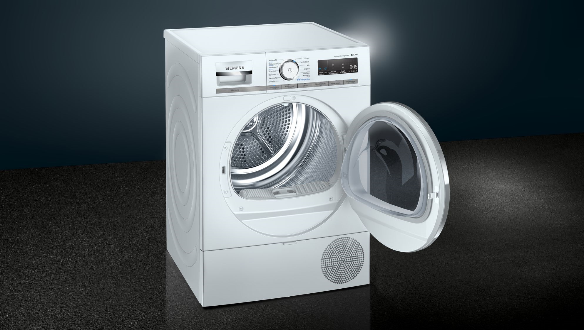 Sèche linge Condensation SIEMENS WT47XKH9FF IQ700 Intelligent Cleaning System Pas Cher