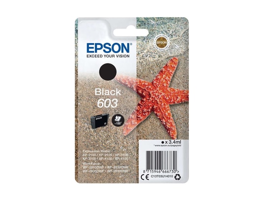 Cartouche d'encre EPSON Epson Etoile de mer 603 Noir Pas Cher 