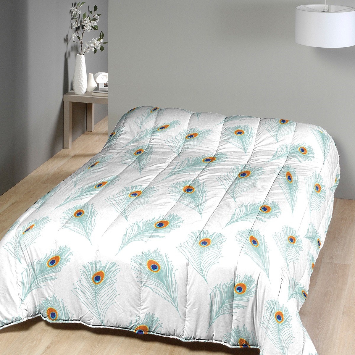 Couette Patchwork Woolrich – Taille Twin – Rouge Et Beige – 100% Coton
