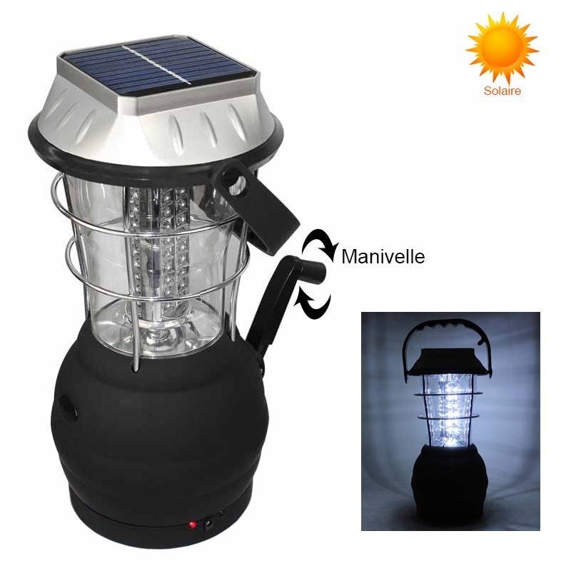 Lanterne de camping solaire à LED avec dynamo