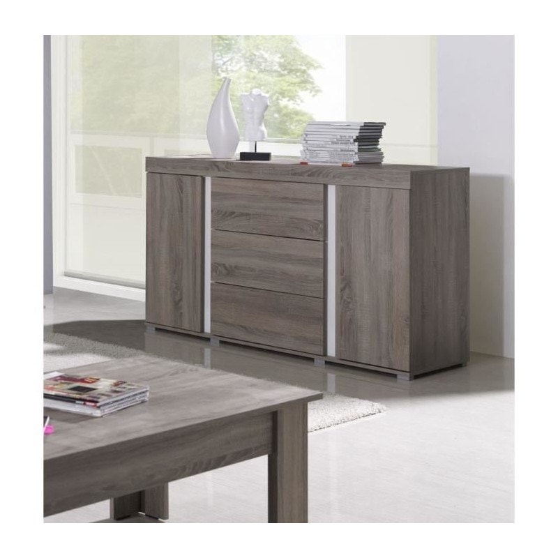 Buffet, bahut, enfilade AVIGNON coloris sonoma. Meuble design pour